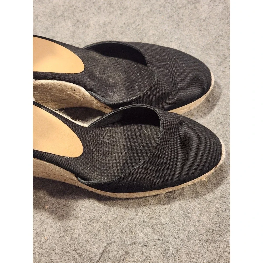 Castaner Carina Canvas Wedge Espadrilles Sandals Shoes Womens Size 9.5 Spain